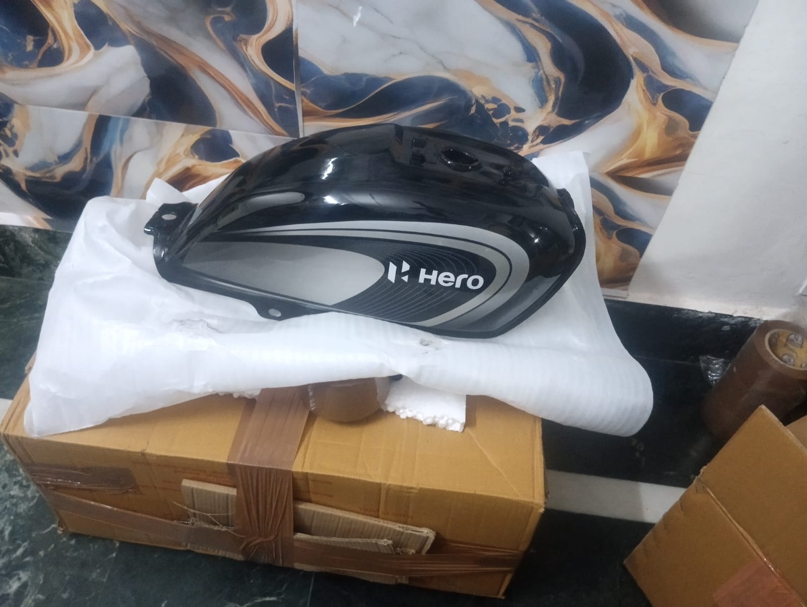 Splendor tanki Black grey BS6